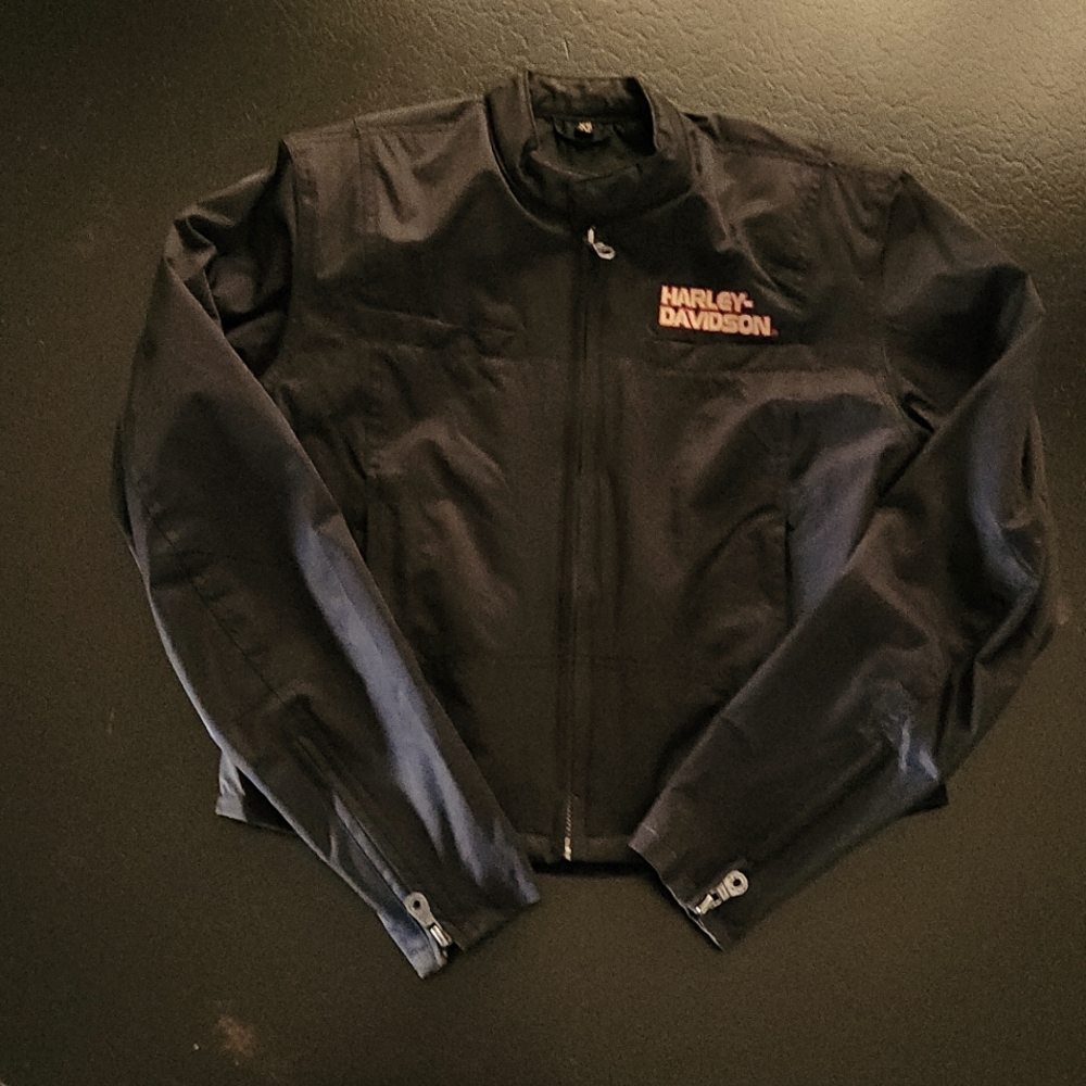 XS Black Harley Davidson riding jacket RN 103819 CA 03402